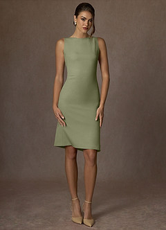 front Kennedy Pistacchio Completo giacca elasticizzata strutturata e abito elegante