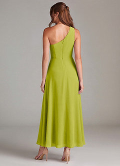 Azazie Brooke Bridesmaid Dresses Lemongrass A-Line One Shoulder Chiffon Dress image5