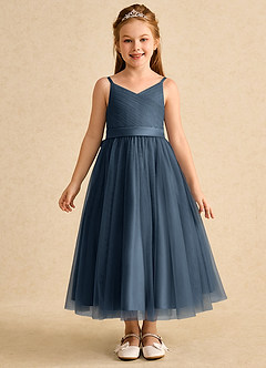 Azazie Patootie vestidos de niña de las flores Vestido de Neptuno de Tul de Corte En A con Tirante Espagueti image1