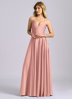 Azazie Truce Bridesmaid Dresses Rosette A-Line Stretch Satin Dress image4