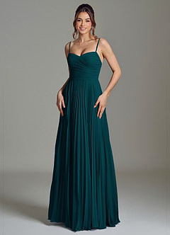 Azazie Catie Vestidos de madrinha de casamento Vestido Pinho de Chiffon de Linha A com Decote em coração image1
