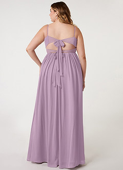 Azazie Zeya Bridesmaid Dresses Wisteria A-Line V-Neck Pleated Chiffon Dress image7
