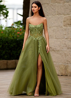 Brilliance Green Glitter Prom Dress image4