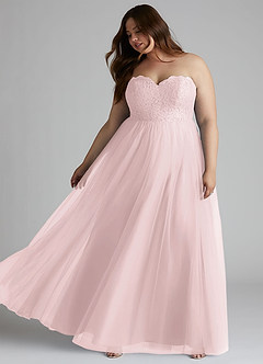 Azazie Roni Bridesmaid Dresses Blushing Pink A-Line Sweetheart Neckline Tulle Convertible Dress image9