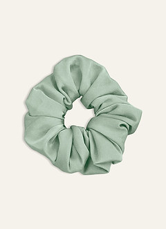 front Matching Color Bridesmaid Stretch Satin Over Size Scrunchie 6 pic Set