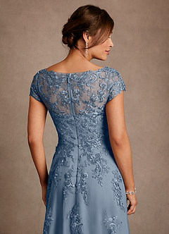 Azazie Jolanda Mother of the Bride Dresses Twilight A-Line Lace Dress image6