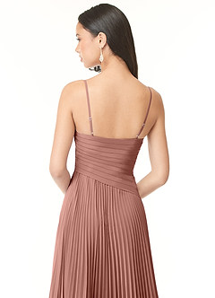 Azazie Vini Bridesmaid Dresses Cedar Rose A-Line V-Neck Pleated Chiffon Dress image5