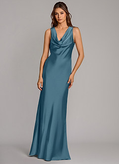 Azazie Cheryl Robes de demoiselle d'honneur Robe Sirène en Satin extensible Bermude image4