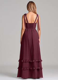 Azazie Anastacia Bridesmaid Dresses Cabernet A-Line Sweetheart Neckline Chiffon Dress image2