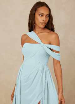 Christian Siriano Bridal for Azazie 1014 Bridesmaid Dresses Mist A-Line Off the Shoulder Chiffon Dress image7