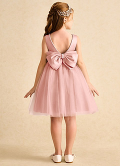 Azazie Jani Flower Girl Dresses Rosette A-Line Bow Tulle Dress image1