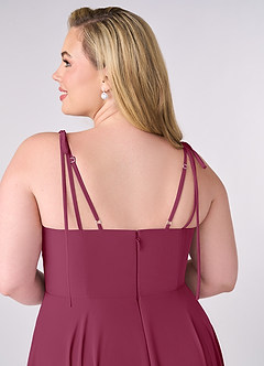 Barbie ♥ Azazie Bridesmaid Dresses Mulberry A-Line Bow Chiffon Dress image10
