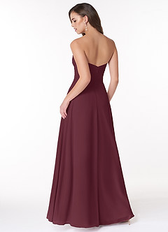 Azazie Arabella Allure Bridesmaid Dresses Cabernet A-Line Sweetheart Neckline Chiffon Convertible Dress image2