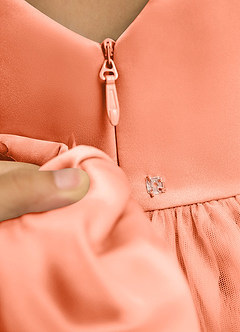 Azazie Malva vestidos de niña de las flores Vestido de Atardecer de Tul de Princesa con Lazo image7