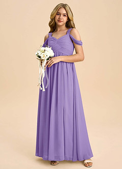 Azazie Lianne Junior Tahiti A-Line Off the Shoulder Chiffon Dress image1