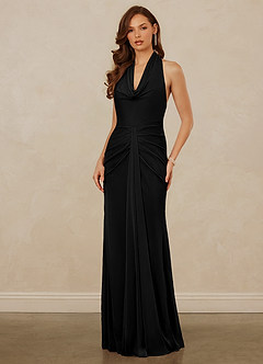 Christian Siriano Bridal for Azazie 1018 Bridesmaid Dresses Cowl Neck Mesh Sheath Dress image5