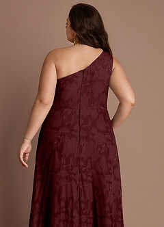 Hermosa Wine One Shoulder Maxi Dress image12