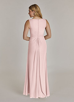 Azazie Manuella Mother of the Bride Dresses Blushing Pink A-Line V-Neck Pleated Chiffon Dress image13