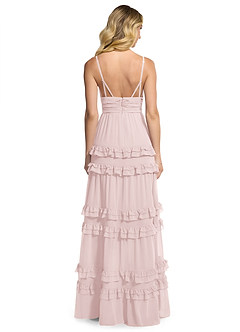 Azazie Rachel Bridesmaid Dresses Blushing Pink A-Line Chiffon Dress image2