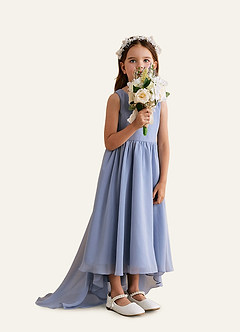 front Pearl Strap and Bow Girls Flat Shoes