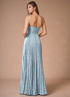Cannelle Sky Blue Pleated Maxi Dress image2