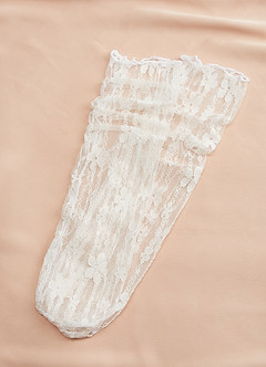 front Sheer Lace Crew Socks
