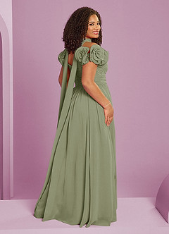 Barbie ♥ Azazie Bridesmaid Dresses Pistachio A-Line Off the Shoulder Chiffon Convertible Dress image17