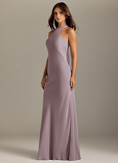 Azazie Doretta Bridesmaid Dresses Dusk Mermaid Pleated Chiffon Dress image4