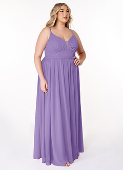 Azazie Rayna Bridesmaid Dresses Tahiti A-Line V-Neck Pleated Chiffon Dress image10