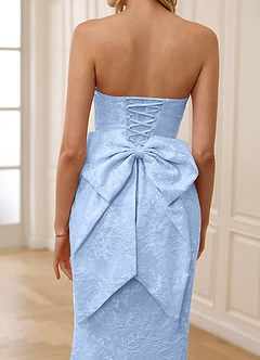 Jiral Sky Blue Mermaid Jacquard Prom Dress image4