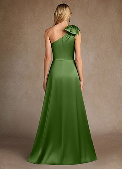 Azazie Easton Mother of the Bride Dresses Basil A-Line One Shoulder Stretch Satin Dress image3
