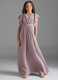 Azazie Daphne Junior Dusk A-Line Pleated Chiffon Dress image1