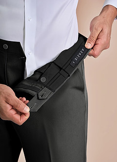 front William Carvão Calças sociais