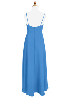 Azazie Naeem Junior Blue Jay A-Line Ruched Chiffon Dress image5