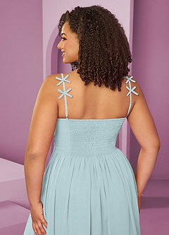 Barbie ♥ Azazie Bridesmaid Dresses Mist A-Line Pleated Chiffon Dress image2