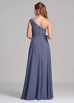 Azazie Melanie Bridesmaid Dresses Stormy A-Line Off the Shoulder Chiffon Dress image6