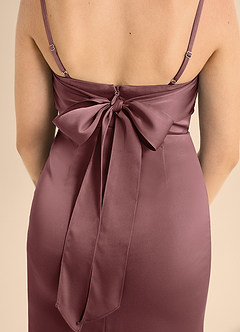 Azazie Mai Junior Vintage Mauve A-Line Sweetheart Neckline Stretch Satin Dress image6