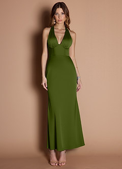Zephyra Olive Green Mermaid Dress image3