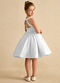 Azazie Julietta Flower Girl Dresses Diamond White Ball-Gown Convertible Tulle Dress image8