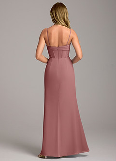 Azazie Chantel Bridesmaid Dresses Desert Rose Sheath Strapless Chiffon Convertible Dress image6