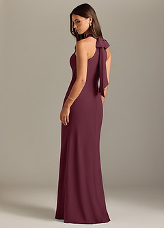 Azazie Doretta Bridesmaid Dresses Cabernet Mermaid Pleated Chiffon Dress image7