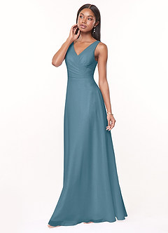 Azazie Nala Bridesmaid Dresses Bermuda A-Line Pleated Chiffon Dress image3