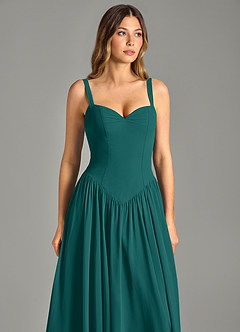 Azazie Evadina Suknie dla druhen Linia A Gorset Szyfon Do ziemi Sukienka image6