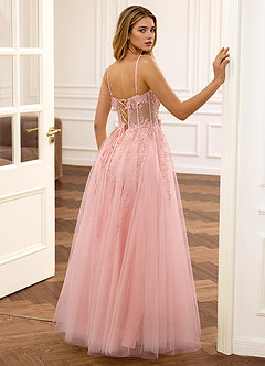 Eloise Rose Robe de bal bustier à broderie florale et sequins, coupe trapèze image2