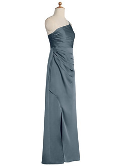 Azazie Eren Junior Twilight Sheath Pleated Stretch Satin Dress image6