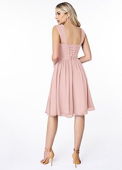 Azazie Angie Abiti da Damigella Abito A-Line in Chiffon Corsetto Rosa Cipria image2