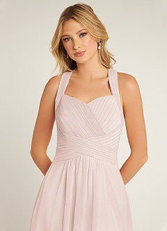 Azazie Claudia Bridesmaid Dresses Rose Petal A-Line Sweetheart Neckline Chiffon Dress image5