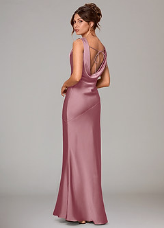 Azazie Rylina Bridesmaid Dresses Vintage Mauve Mermaid Stretch Satin Dress image3