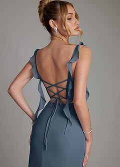 Azazie Jessamine Bridesmaid Dresses Neptune Mermaid Corset Chiffon Dress image2