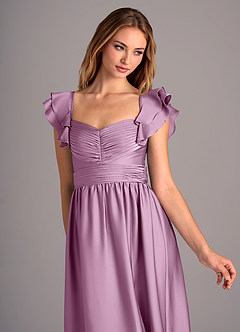 Azazie Anaya Bridesmaid Dresses Wisteria A-Line Sweetheart Neckline Stretch Satin Convertible Dress image6